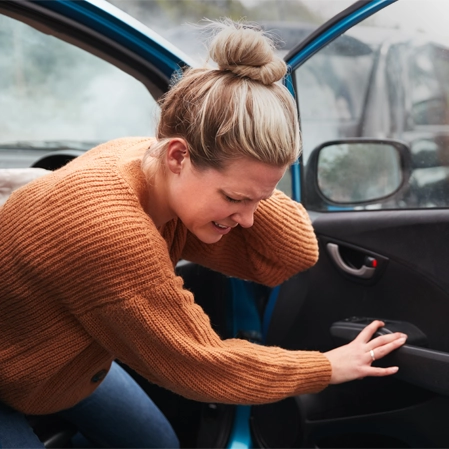 Chiropractic Woman In Car Accident