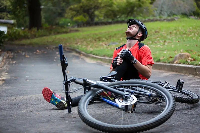 Mountain biker injured while riding